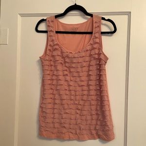 Loft Sleeveless Top With Ruffles